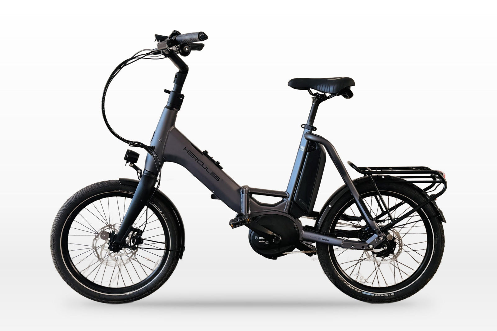 Hercules Rob Fold R8 Falt-E-Bike 20 Zoll grau Seitenansicht