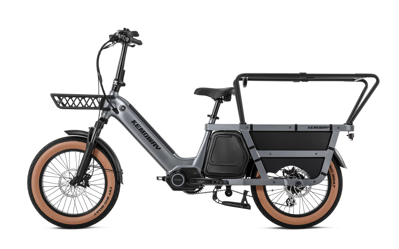 Kemoway P7 – E-Lastenrad, 720 Wh, 110 Nm Mittelmotor, 20 Zoll